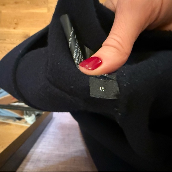 Theory navy Double faced wool/cashmere  open coat - Picture 4 of 6